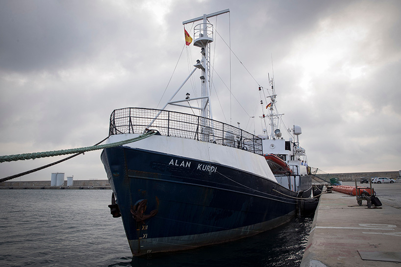 German migrant rescue ship renamed after Syrian Kurdish toddler Alan Kurdi. (Photo: AFP/Jaime Reina)